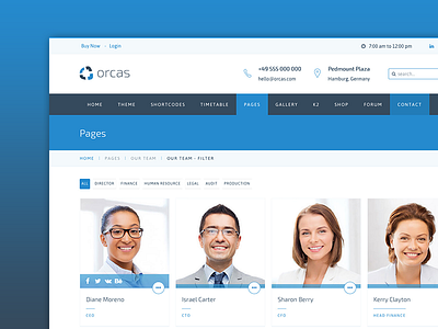 Our team - orcas template business clean design joomla template ui ux