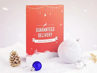 Xmas greeting card design card christmas mail reindeer snow winter xmas