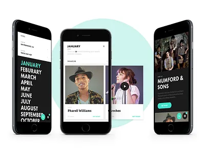 Amplify Mobile app iphone menu mobile music ticket