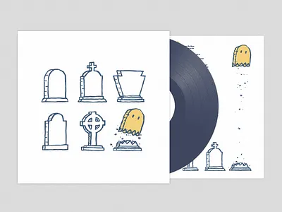 Their Dreams are Dead But Ours Is The Golden Ghost album cover design diy illustration music punk record slingshot dakota