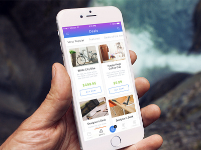 Deals app design ecommerce ios sketch template ui user interface