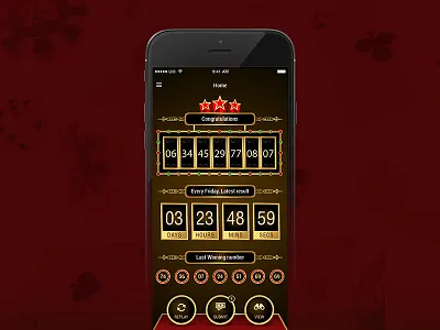World Lottery App UI Design android app design ios jeckpot lottery ui win world yellow