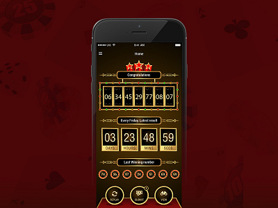 World Lottery App UI Design android app design ios jeckpot lottery ui win world yellow