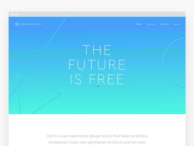 Free Association Site Header Animations by Chris Rodemeyer on Dribbble