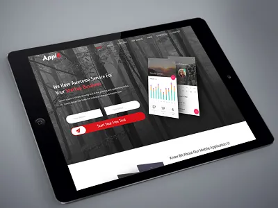 AppiE - App Landing Page (Redesign) app app landing page ios landing page mobile ui kit userinterface