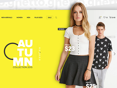 Ghetto. catalog fashion follow girl interface mobile online shop ui ux woman