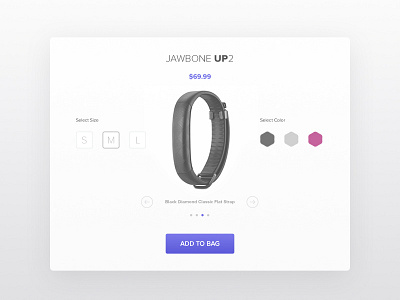 Customize Product - Day 33 #dailyui bag cart color customize dailyui fitness product shop size tracker type ui