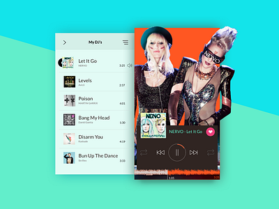 Music Player 009 dailyui design dj flat girls interface music music player tomorrowland ui