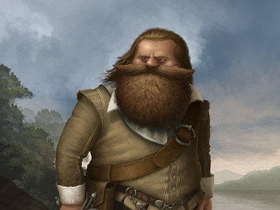 John Smith character design illustration jamestown john smith