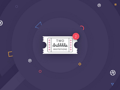 Two Dribbble Invitation apply dribbble invitation new player