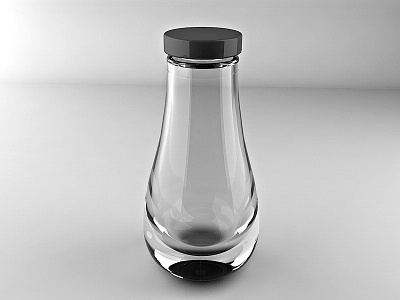 Waterdrop Bottle bottle render cinema 4d clear fluid organic shape pacakging transparency waterdrop