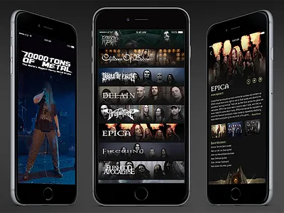 70k Of Metal App Concept 7000tons app bands concept festival heavy metal list metal