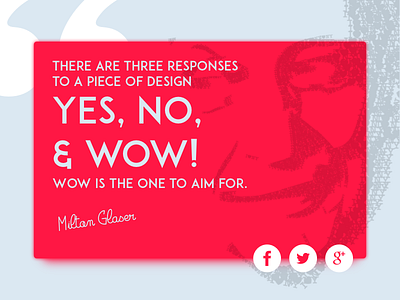 Social Share 010 button dailyui fb google milton glaser minimal quote share social share twitter