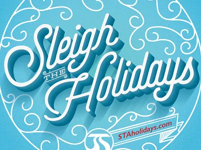 Sleigh the Holidays bus campaign christmas holiday holidays shadows transit type typography