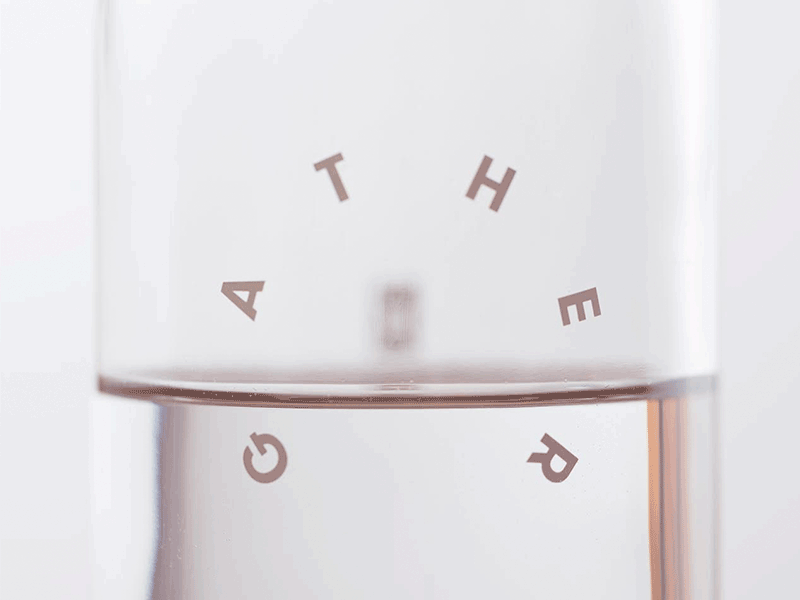 12092015 bottle branding carafe charity: water clear design gather transparent vinyl water