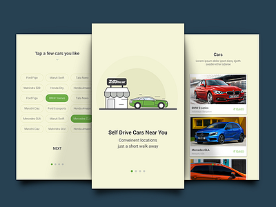 Daily UI #023- onboarding #dailyui #023 android app dailyui design freebie illustration mobile onboarding pricing ui ux zoomcar