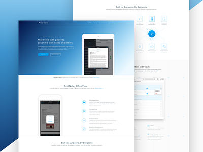 Dental Notes App Landing Page clean dental design interface landing medical minimal modern ui ux web web design