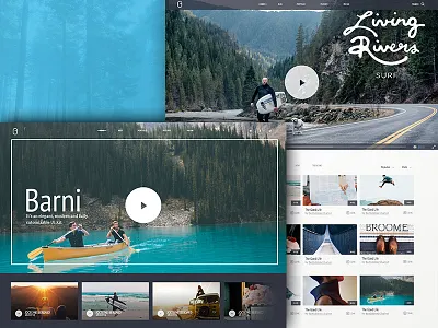 Large website video design media photoshop player psd sketch template video web design website