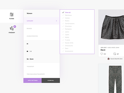 Shopping filters clothes filters items shopping webdesign website
