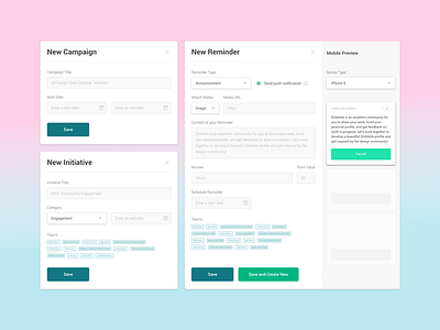 Cotton Candy CMS - Nudge Rewards candy cms complex cotton candy data design form information modal startup ui ux