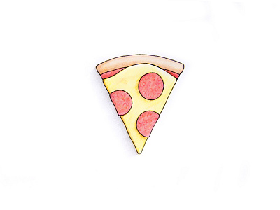 48. Handmade color's recipe cheese handmade illustration pencil pepperoni pizza project shadows slice