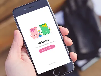 Walllpaper app app illustration intro login mobile signup wallpaper