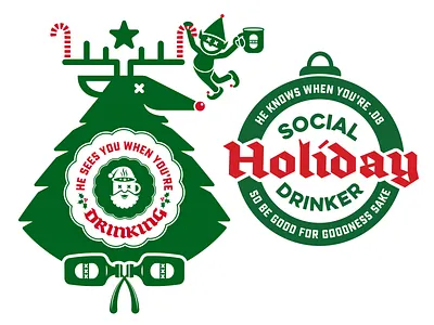 Holiday Mugs candy cane christmas elf holiday liquor mug ornament reindeer rudolph santa tree wreath