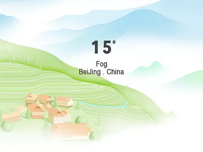 Fog in the village fog illustrations ui village weather