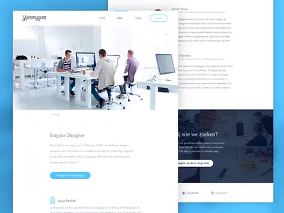 Yummygum Internship Website careers corporate culture intern internship job vacancy webpage website