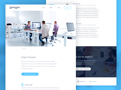 Yummygum Internship Website careers corporate culture intern internship job vacancy webpage website
