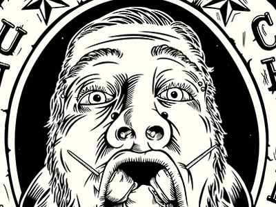 Uncle Chronis Tattoo & Piercing black and white illustration ink piercing tattoo