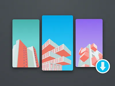 Archi Backgrounds architecture background building freebie illustration landscape minimal vector