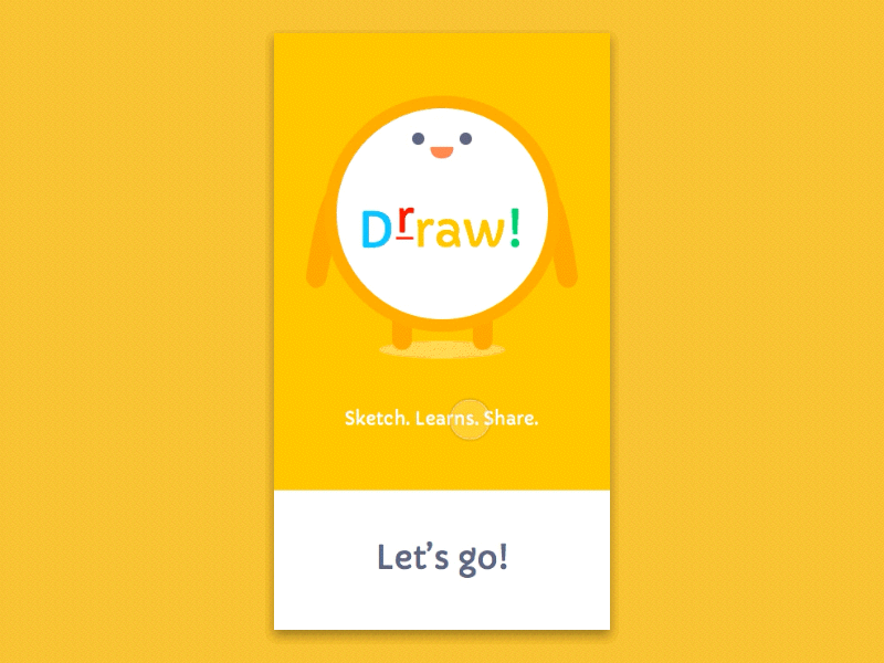 Playing with kids app! animation app bounce color colors gif kid principle prototype sketch yellow