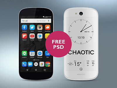 Yotaphone 2 White PSD device e paper free gloss gradient lighting mobile phone psd realistic texture yotaphone