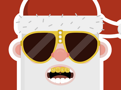 Ho? cartoon fronts gold illustration santa thug