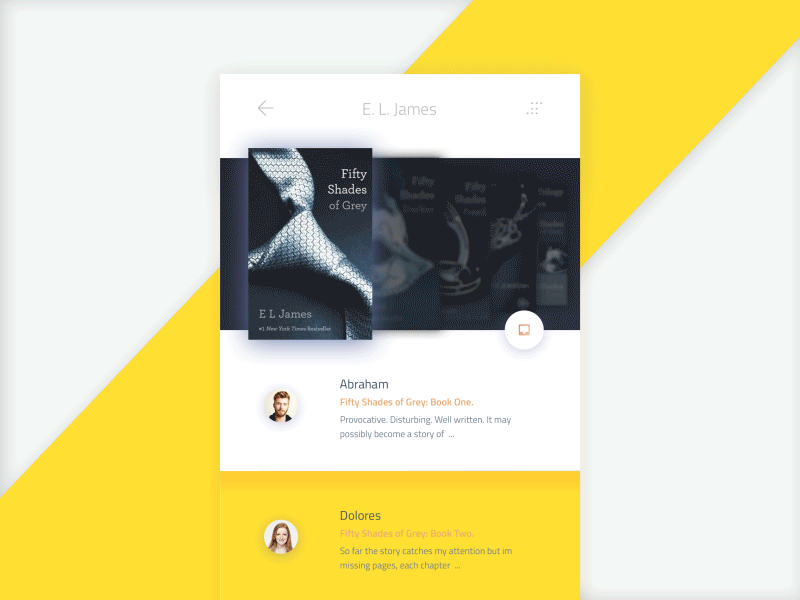 Book selecting - concept animation transition animation app book concept design detail material select transition ui ux