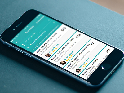 Ride Sharing App blue car car pool ride ride share taxi taxi pool ui ux