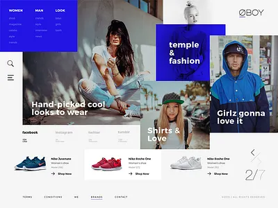 ØBOY design fashion interface style ui ux web