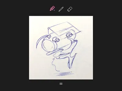 Day 095 - Sketch Online clean daily design interface old school online pen photoshop sketch ui web