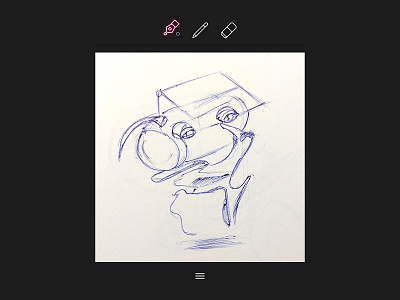 Day 095 - Sketch Online clean daily design interface old school online pen photoshop sketch ui web