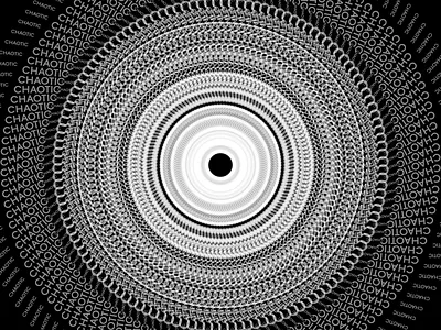 Chaotic Mandala 02 chaotic graphic design graphics lettering logo logotype mandala mark pattern recursive typography wordmark