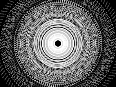 Chaotic Mandala 02 chaotic graphic design graphics lettering logo logotype mandala mark pattern recursive typography wordmark
