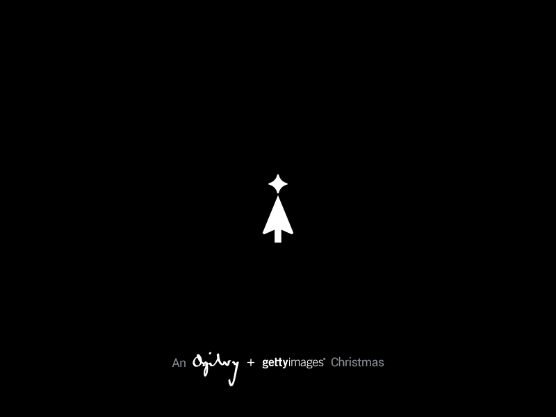 Ogilvy NY + Getty Christmas brand christmas funny holiday logo photos stock type