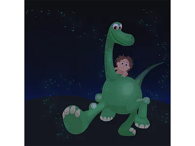 The Good Dino Illustration dinosaur disney illustration pixar