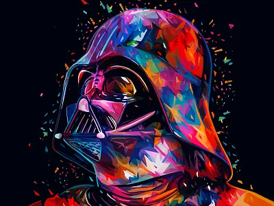 Father abstract colors alessandro pautasso art darth vader illustration kaneda kaneda99 photoshop pop art portrait sci fi star wars