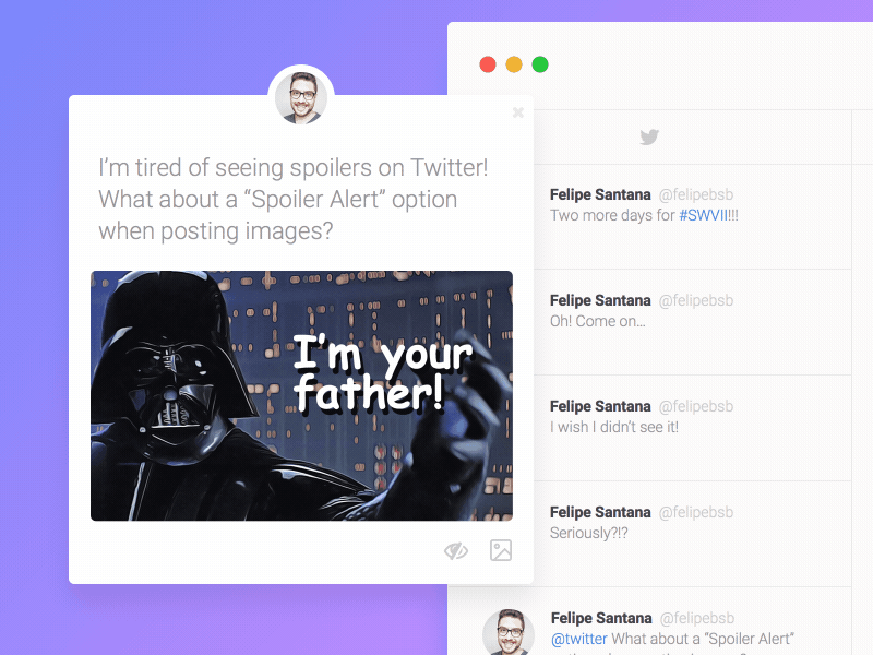 Spoiler Alert! gif spoiler twitter ui