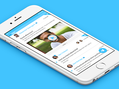 Video Email App Preview app email mobile screen shot video video email