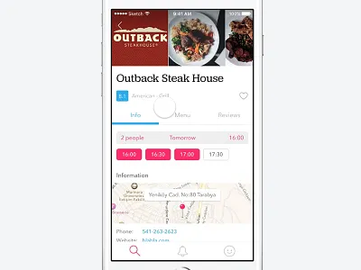 Restaurant concept animate animation framer framerjs gif interaction ios ios9 iphone restaurant ui ux
