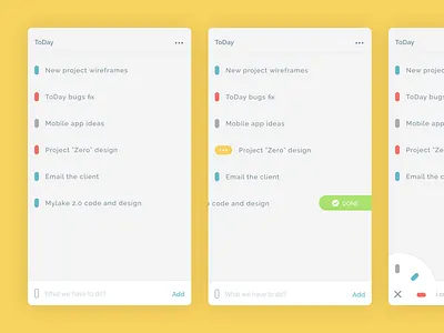 Updated ToDay app v.1.5 app flat interface ios list mobile reminder task todo ui ux web