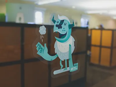 Yeti or not... christmas cling family gift holiday mailer print sticker winter yeti